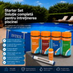 Starter Set: termometru, benzi de testare, granule pH-minus, granule de clor, tablete de clor 200 g, lichid contra algelor - imagine 2
