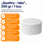 Мульти-функциональная таблетка хлора «Quattro — tabs», 200 гр / 1 шт.