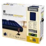INTEX Надувной матрас "Velur Classic" 152х203х25 см с подушками и насосом, до 272кг — изображение 9