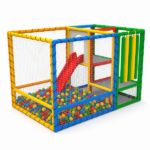 Piscină moale cu bile și tobogan "Soft Play" 200×308×200 cm