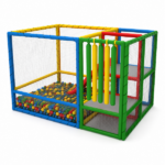 Piscină moale cu bile și tobogan "Soft Play" 200×308×200 cm - imagine 4