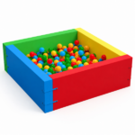 Piscină moale cu bile "Soft Play" 50×150×150 cm