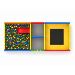 Complex moale de joacă cu trambulină și piscină cu bile "Soft Play" 200×500×200 cm - imagine 2