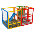 Мягкий сухой бассейн с горкой "Soft Play" 200×400×200 см