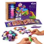 Set pentru creație din plastilină aerată Air Clay OKTO, 24 buc. х 10 g.